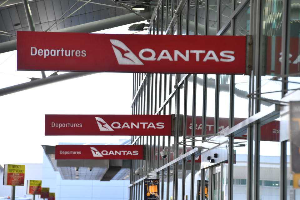 The QANTAS domestic terminal is seen at Sydney Airport in Sydney, Tuesday, August 3, 2021. Source: AAP