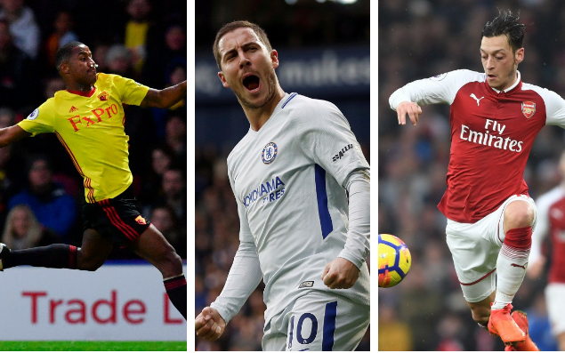 Marvin Zeegelaar, Eden Hazard and Mesut Ozil all earned a place in Jason Burt's team of the weekend