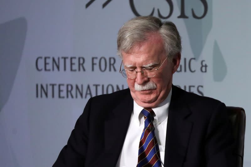 White House former National Security Advisor Bolton delivers remarks on North Korea at a think tank in Washington