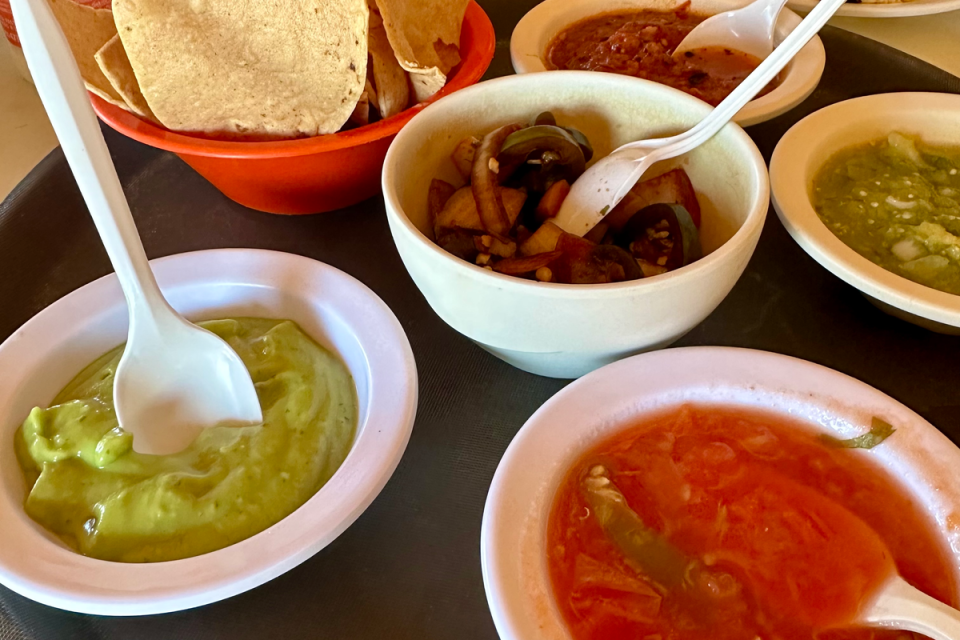 Each salsa at La Garita was homemade (Chelsea Ritschel)