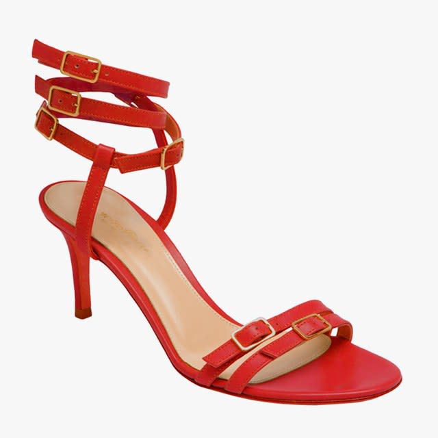 Gianvito Rossi strappy leather buckle slingback sandals, $1,195, saks.com