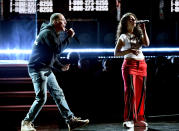 <p>Logic and Alessia Cara perform onstage during the 60th Annual Grammy Awards at Madison Square Garden on January 28, 2018, in New York City. (Photo: Getty Images) </p>