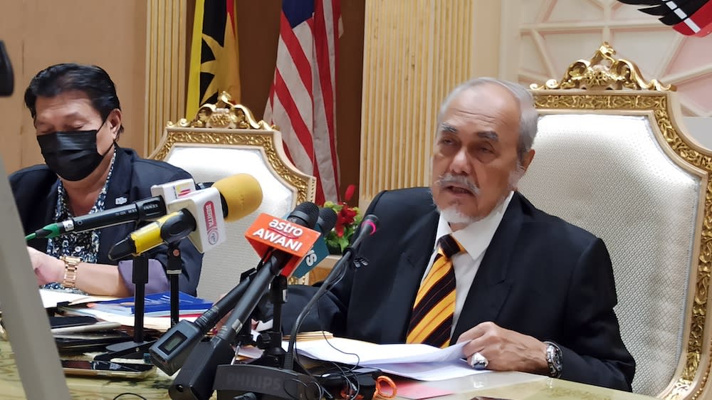 Sarawak Speaker Tan Sri Asfia Awang Nasar told reporters that the Land Code and Forests amendment bills will have far-reaching implications. — Picture by Sulok Tawie