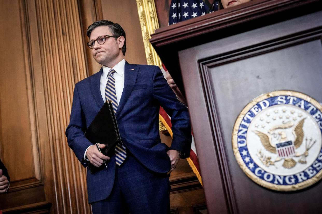 U.S. Speaker of the House Mike Johnson (R-LA)  in Washington, DC. on Nov. 7, 2023. (Drew Angerer / Getty Images)