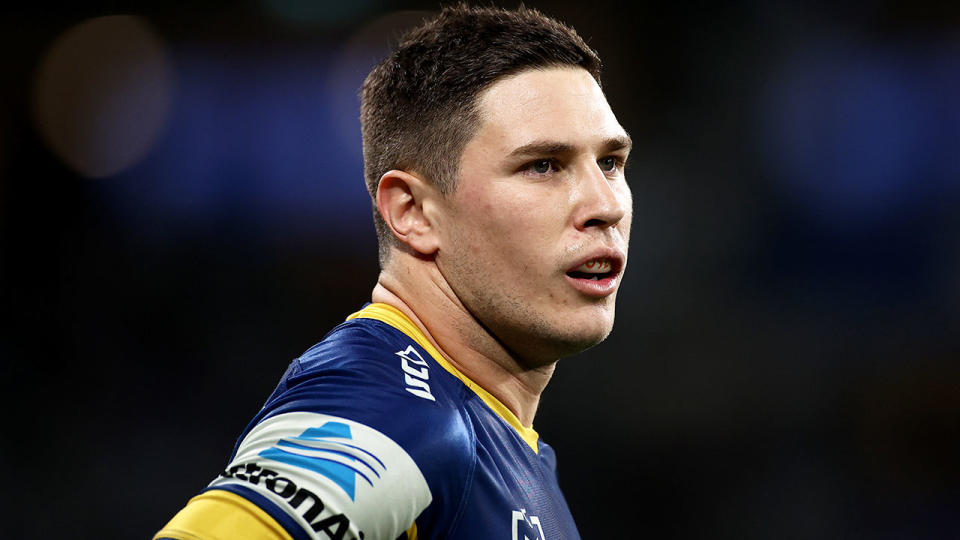 Seen here, Eels playmaker Mitchell Moses is fine with the NRL to change rules around Joseph Suaalii.