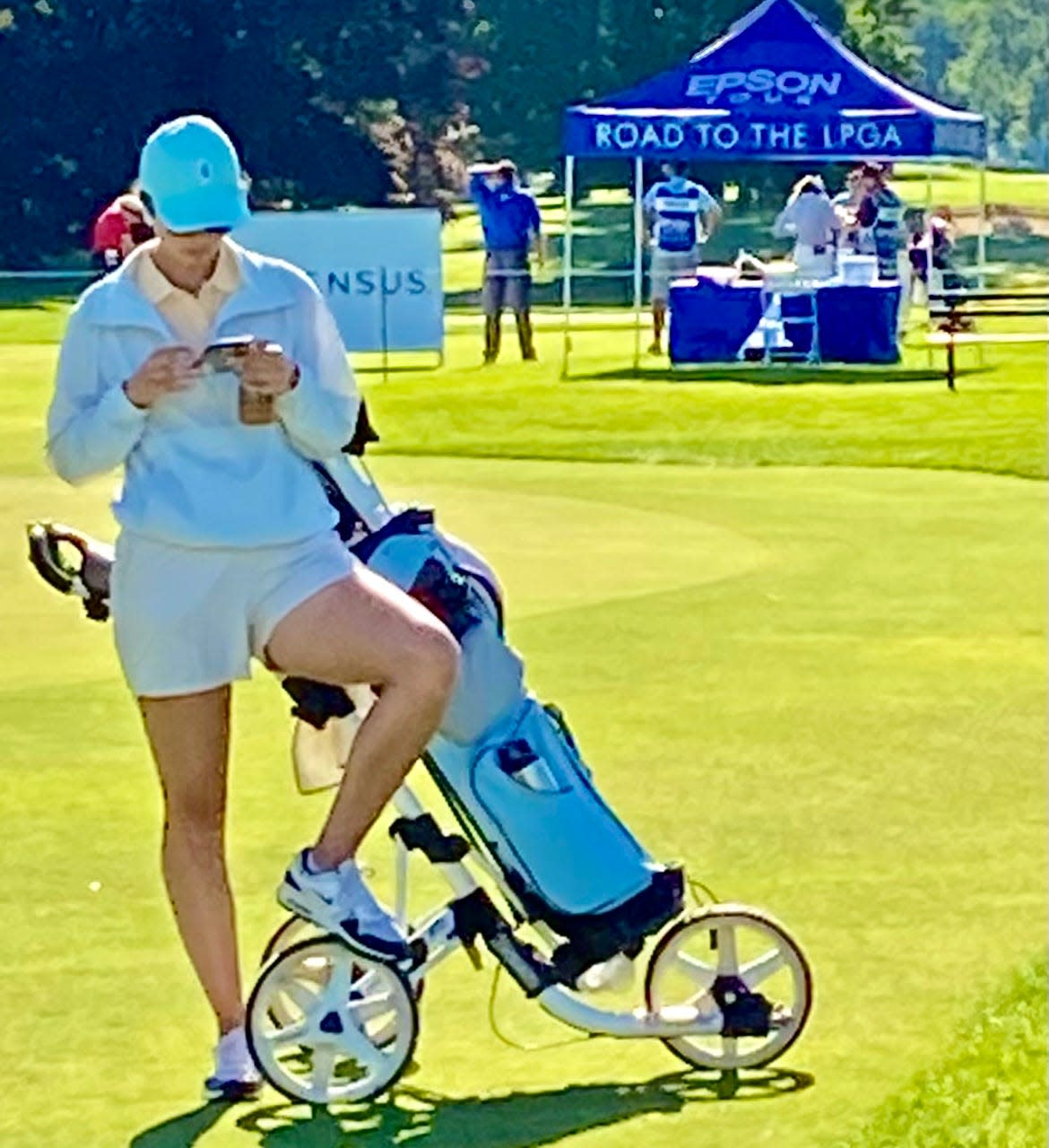 Pull cart trolleys, not Learjets, are the road to the LPGA through the FireKeepers Golf Classic.