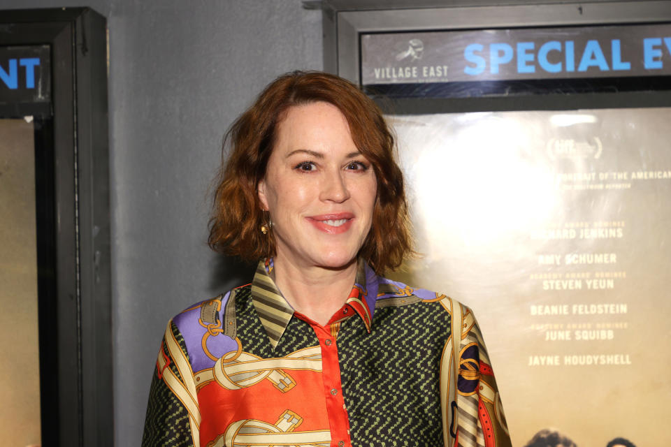 Molly Ringwald attends as A24 and the Cinema Society host a screening of "The Humans" at Village East Cinema