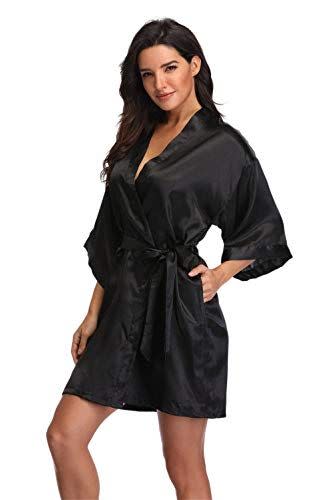 15) Women's Short Satin Kimono