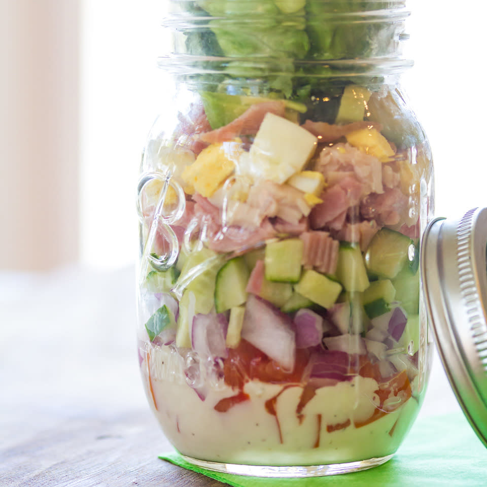 Classic Cobb Mason Jar Salad