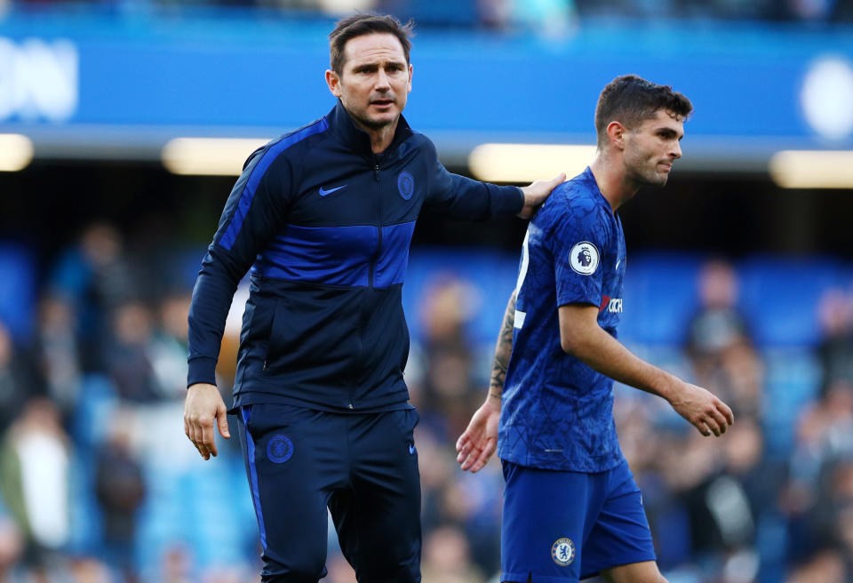 Frank Lampard's seat is getting hotter at Chelsea, and he knows Christian Pulisic is part of the solution. (REUTERS/Hannah McKay)