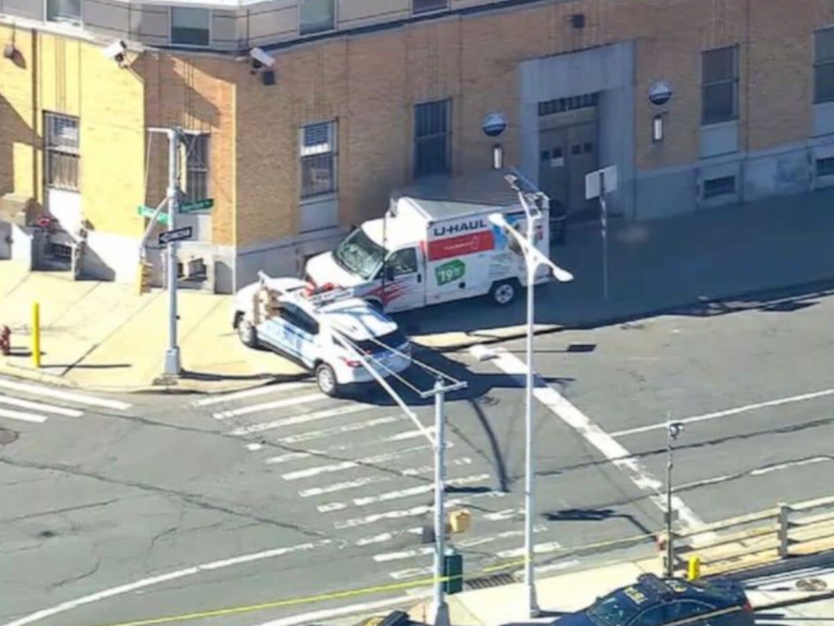 An out-of-control U-Haul struck multiple people in Bay Ridge, Brooklyn, on Monday (WABC)