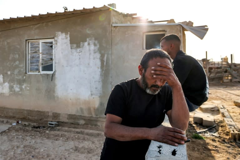 Mohamad Hassouna's seven-year-old daughter Amina was injured by a projectile in their Bedouin village (AHMAD GHARABLI)