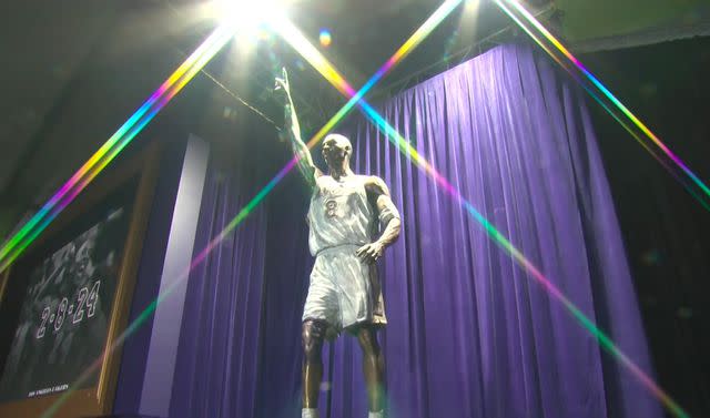 <p>ktla</p> Kobe Bryant Statue