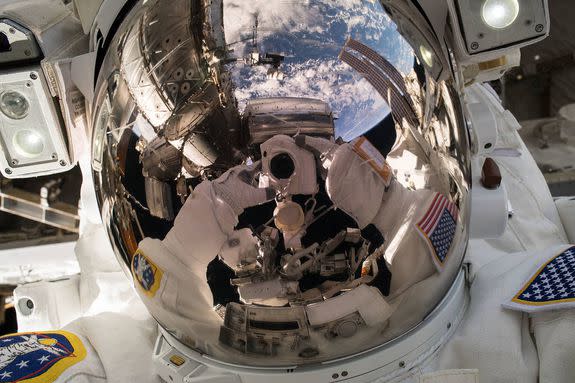 Ricky Arnold tweeted his selfie from space