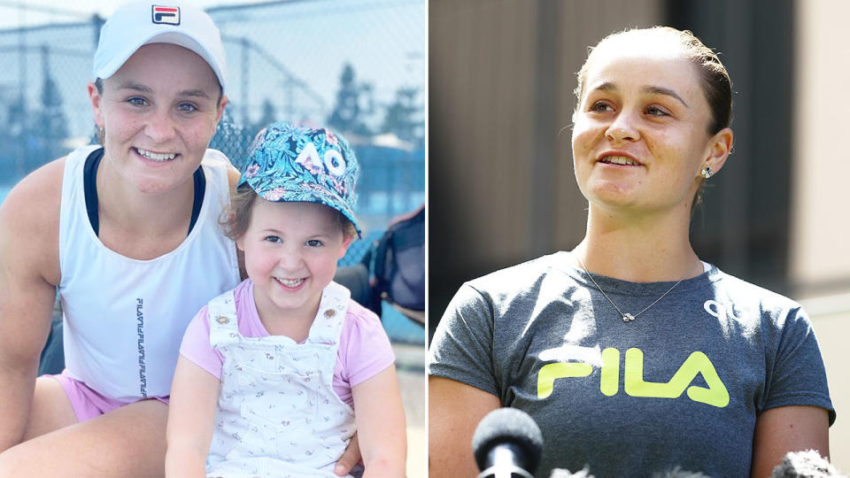 Ash Barty says her niece Lucy was a big inspiration behind her foray into children's books. Pic: Instagram/Getty