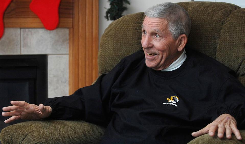 Former Missouri head wrestling coach Hap Whitney speaks during a 2010 interview.