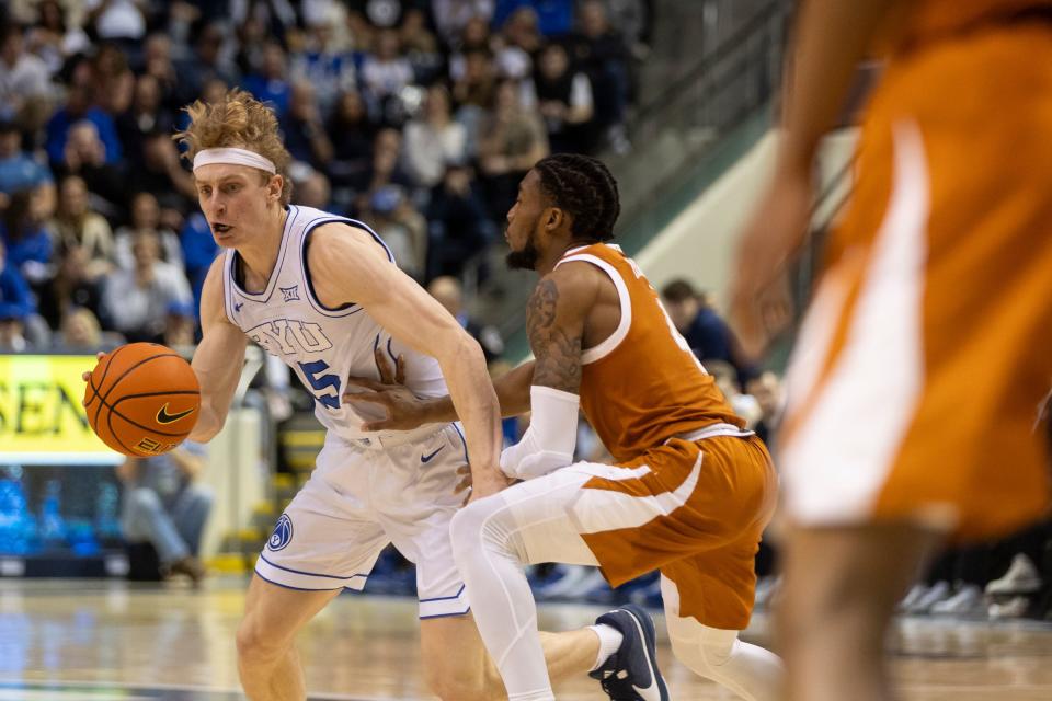 BYU guard, Richie Saunders (15) during their game in Provo on Saturday, Jan. 27, 2024. BYU won 84-72. | Marielle Scott, Deseret News