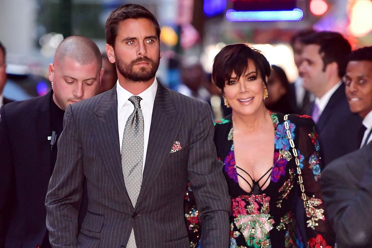 NEW YORK, NY - SEPTEMBER 08: Scott Disick and Kris Jenner arrive to the Daily Front Row's Fashion Media Awards at Four Seasons Hotel New York Downtown on September 8, 2017 in New York City. (Photo by James Devaney/GC Images)