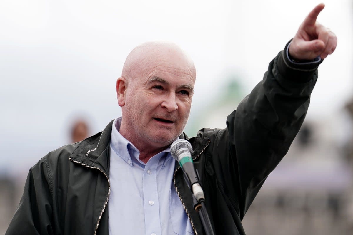 General secretary of the Rail, Maritime and Transport union Mick Lynch (Jordan Pettitt/PA) (PA Wire)