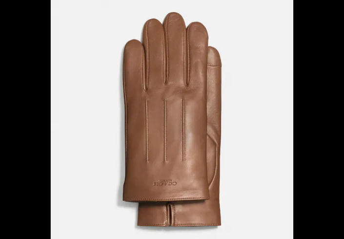 Leather Gloves. Image via Coach Outlet.