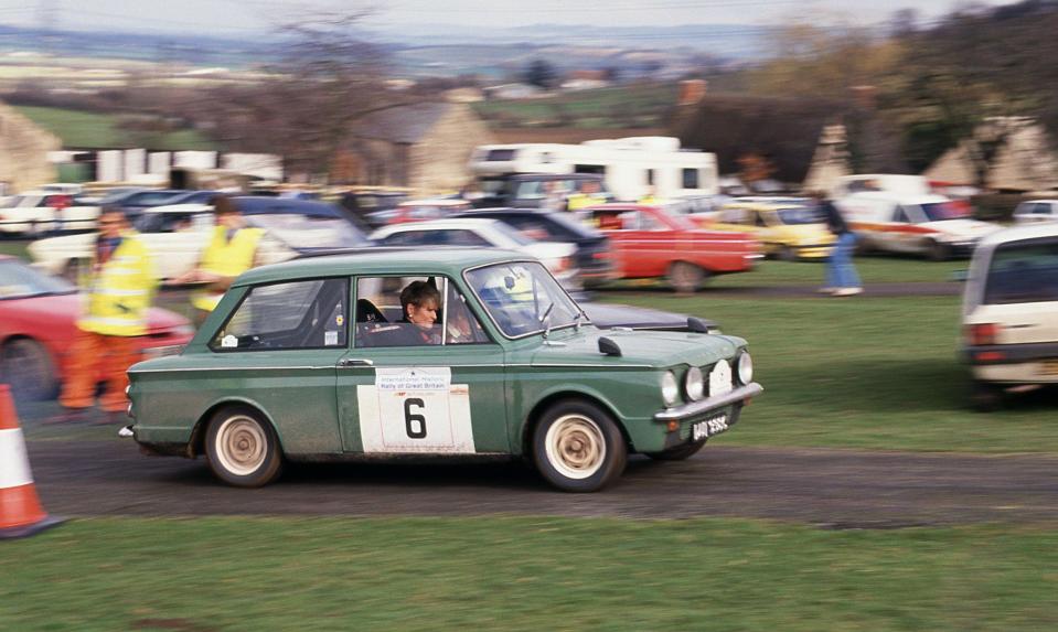 Driving a Hillman Imp on the RAC International Historic Rally of Great Britain 1991+