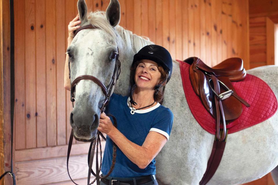 Lettie Teague with her favorite horse Tenderly