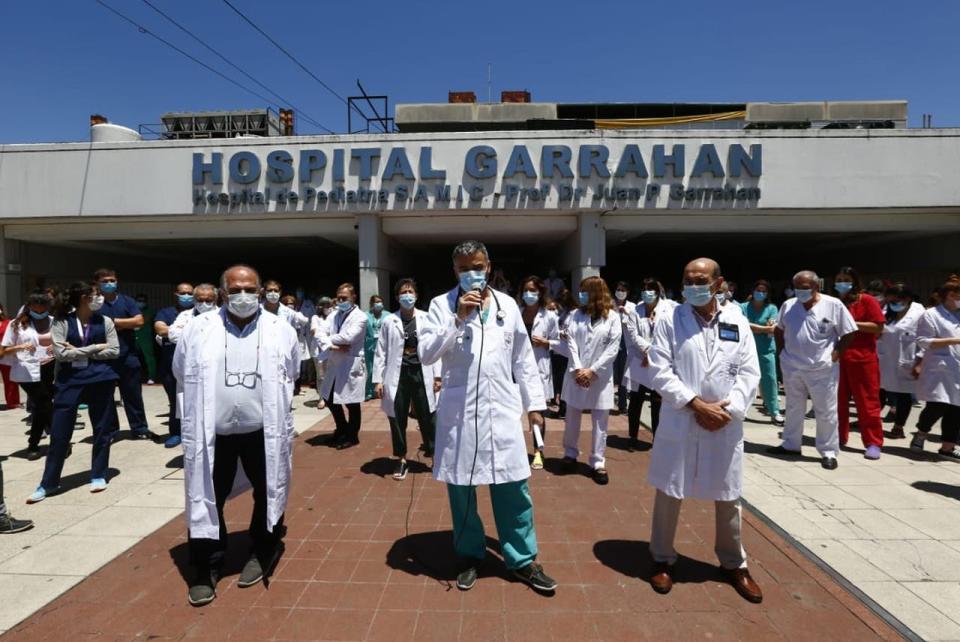 Protesta del personal de salud del Hospital Garrahan