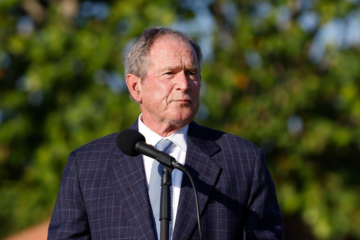 Former President George W. Bush speaks on May 7, 2021 in Juno Beach, Fla. 