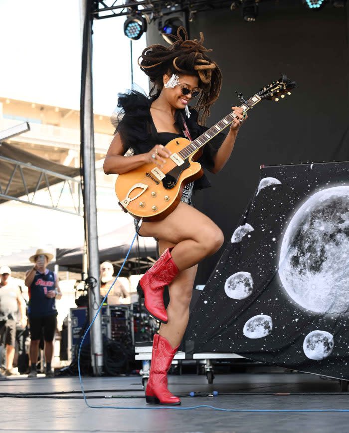 Valerie June performs onstage during Palomino Festival held at Brookside at the Rose Bowl on July 9, 2022 in Pasadena, California. - Credit: Michael Buckner for Variety