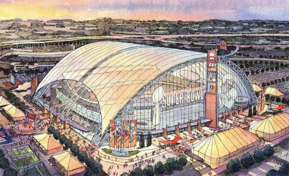 The idea of a rolling roof like the one in the original concept for the sports complex was being considered when plans were being discussed in the early 2000s for the renovation of Arrowhead Stadium. File