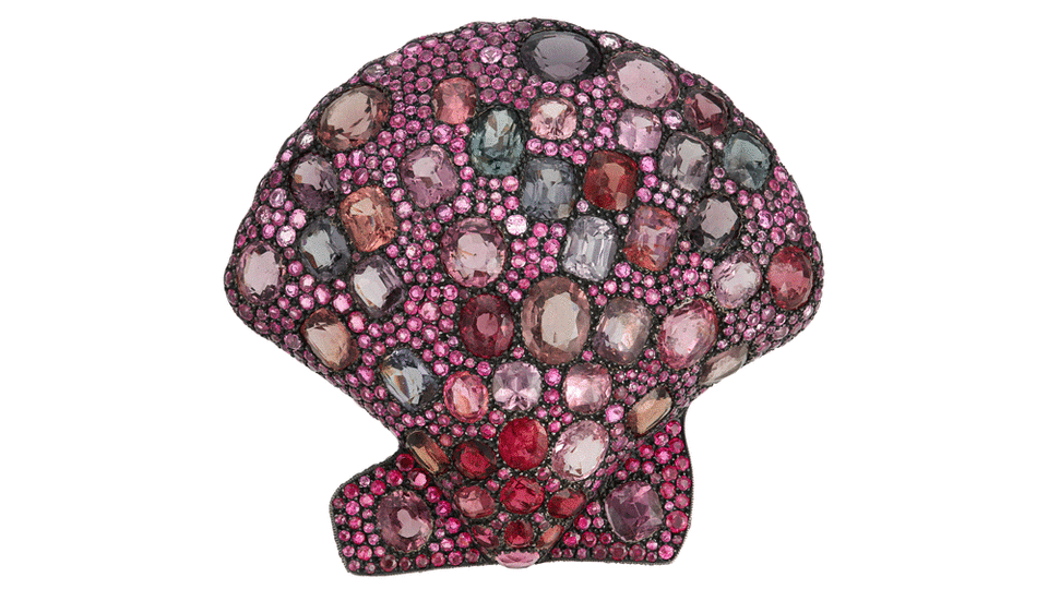 JAR Shell Brooch from the Collection of Ann Getty - Credit: Christie's