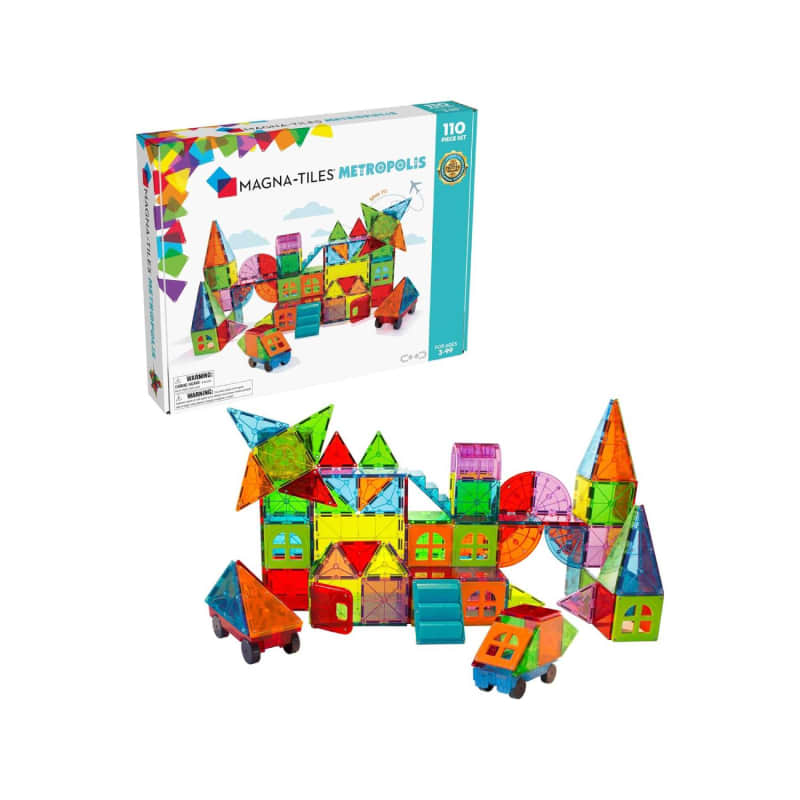 Magna-Tiles Metropolis 110-Piece Magnetic Construction Set