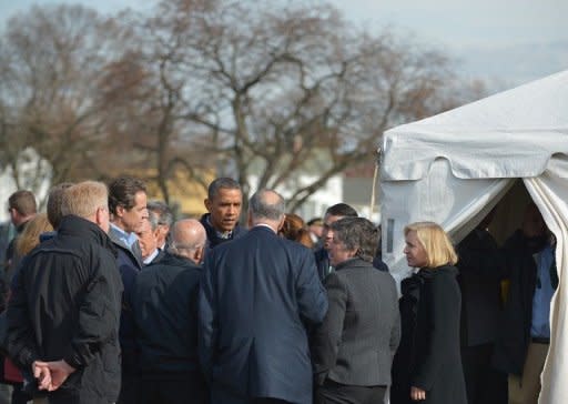 El presidente de Estados Unidos Barack Obama se trasladó este jueves a Nueva York para visitar los lugares más afectados por el huracán Sandy, que devastó el este de Estados Unidos hace 17 días. (AFP | mandel ngan)