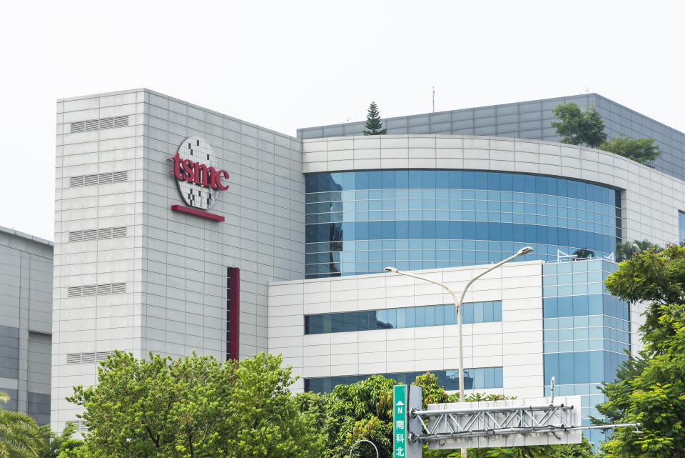 Tainan, Taiwan- September 30, 2021: Taiwan Semiconductor Manufacturing Company (TSMC) plant in Tainan Science Park, Taiwan; TSMC is the world's largest dedicated independent semiconductor foundry.