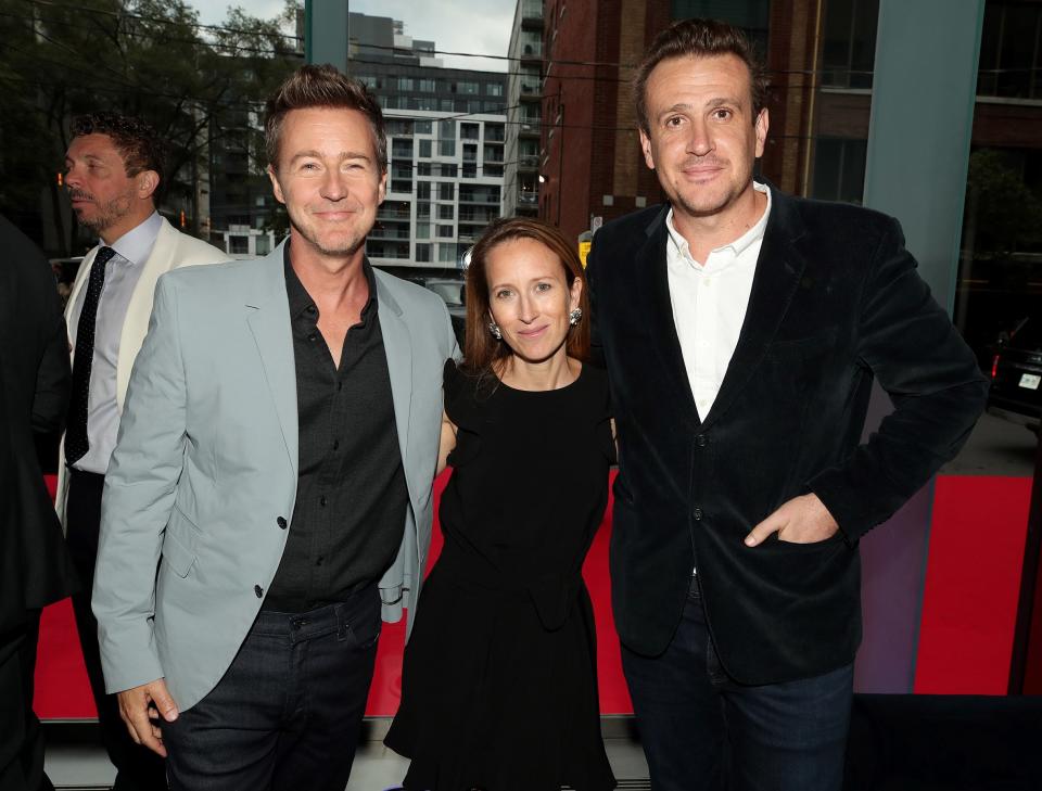 Edward Norton, Shauna Robertson, and Jason Segel