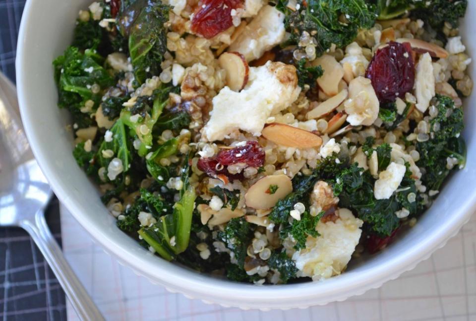 Quinoa Salad with Kale and Feta