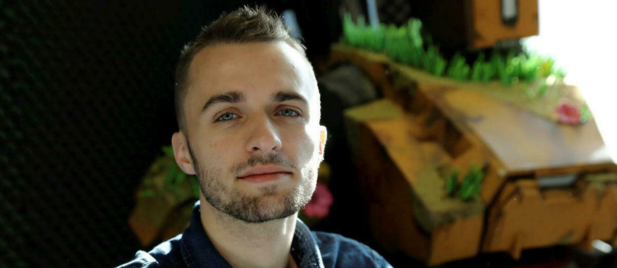 Le youtubeur Squeezie (Lucas Hauchard) dans son bureau à Levallois en 2017.  - Credit:LP/Aurélie Ladet / MAXPPP / PHOTOPQR/LE PARISIEN/MAXPPP