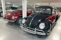 <p>Many of the classic peoples' cars are in the collection: 2CV, Model T, Mini, and these two Beetles. Early Beetles like the 1957 example on the right are seriously rare in <strong>right-hand drive form</strong>, while the 1977 Karmann-built cabriolet on the left is also unusual with RHD.</p>