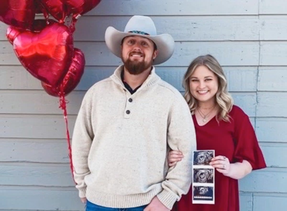 Kailee DeSpain and her husband announcing their pregnancy in February (Kailee DeSpain)