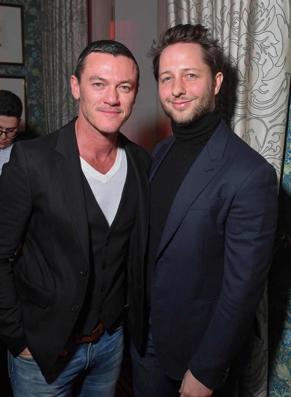 Derek Blasberg and Luke Evans (Getty Images for YouTube)