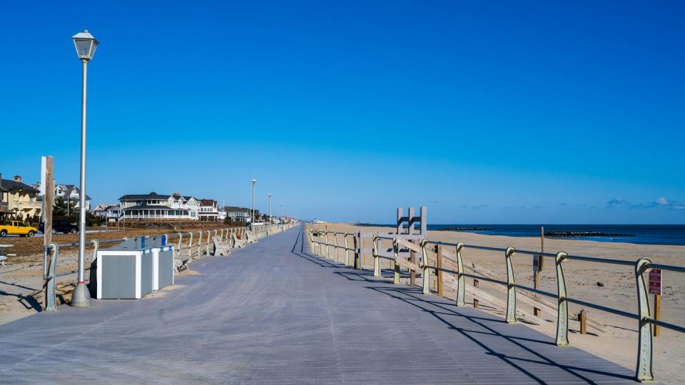 boardwalk in winter