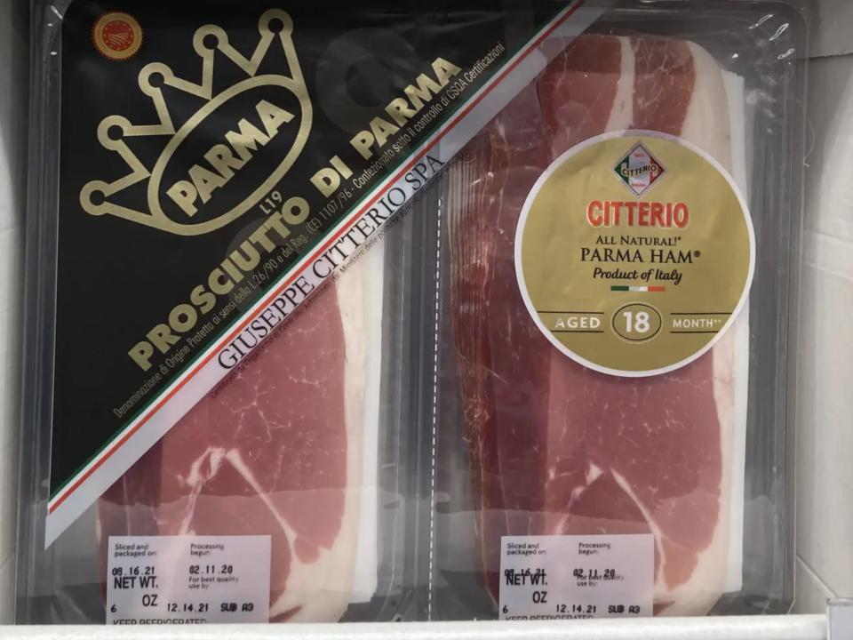 Prosciutto di parma from Costco