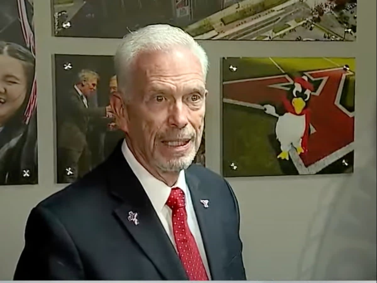 Congressman Bill Johnson accepts a contract to become president of Youngstown State University in Youngstown, Ohio (screengrab/WKBN)