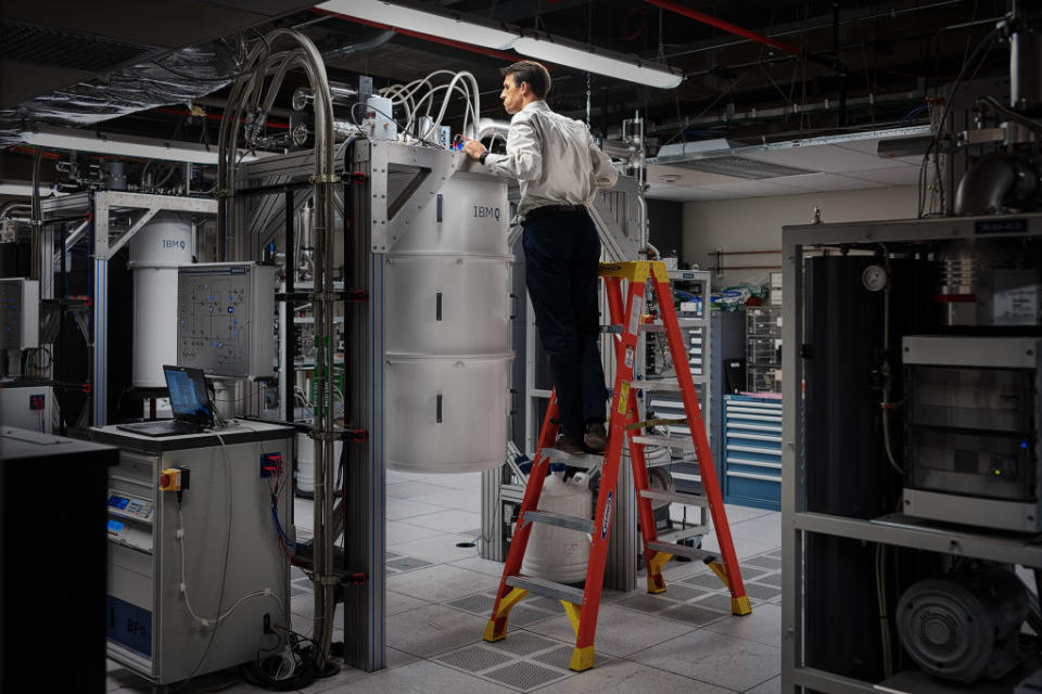 IBM is also a leader in the quantum computing race. See here is its Q System One quantum computer. Source:Getty