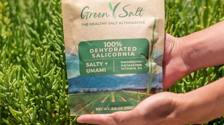 A bag of commercial Green Salt