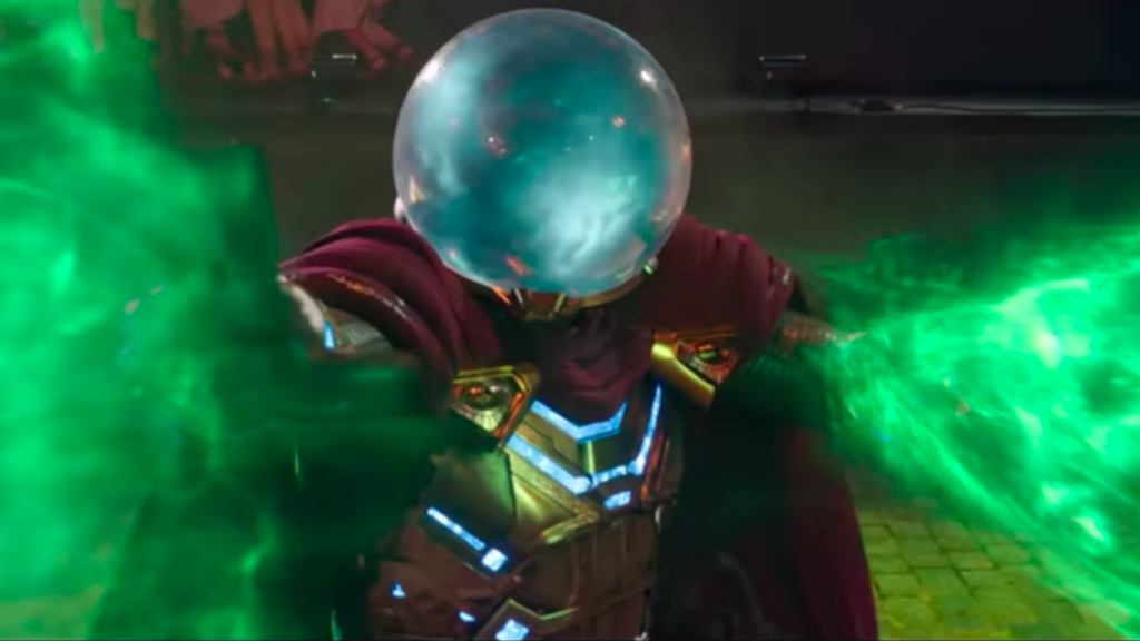 Jake Gyllenhaal como Mysterio en ‘Spider-Man: Far From Home’. Foto: <a href="https://www.youtube.com/watch?v=Nt9L1jCKGnE" rel="nofollow noopener" target="_blank" data-ylk="slk:YouTube/Sony Pictures Entertainment;elm:context_link;itc:0;sec:content-canvas" class="link ">YouTube/Sony Pictures Entertainment</a>