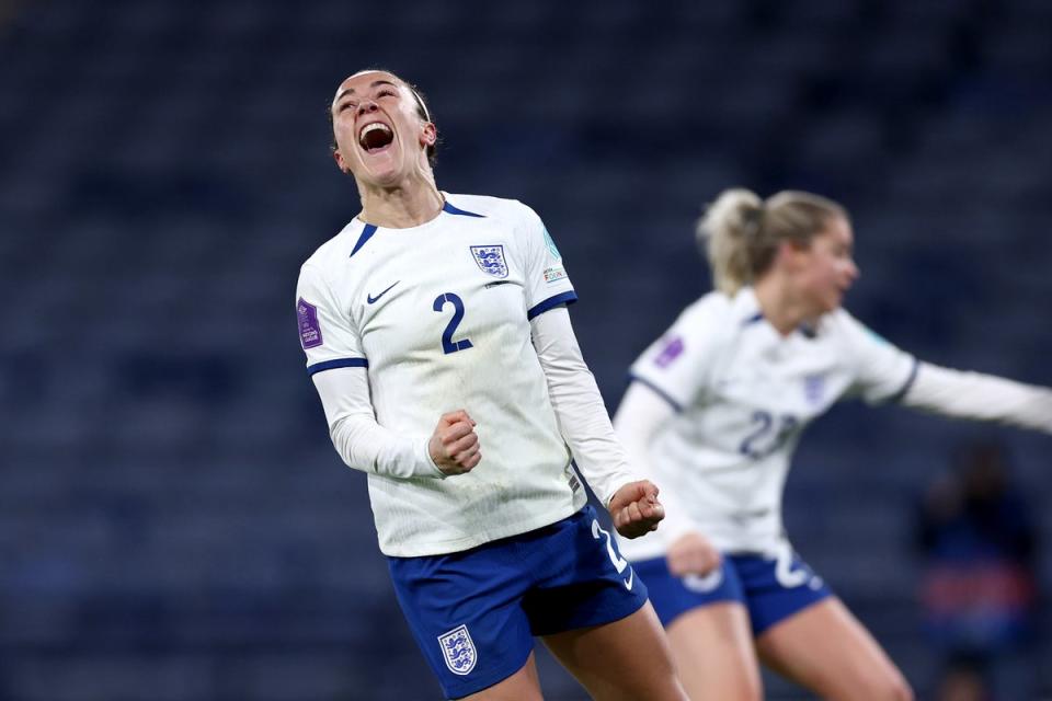 Lucy Bronze thought her last-gasp goal was enough to take England through (The FA via Getty Images)