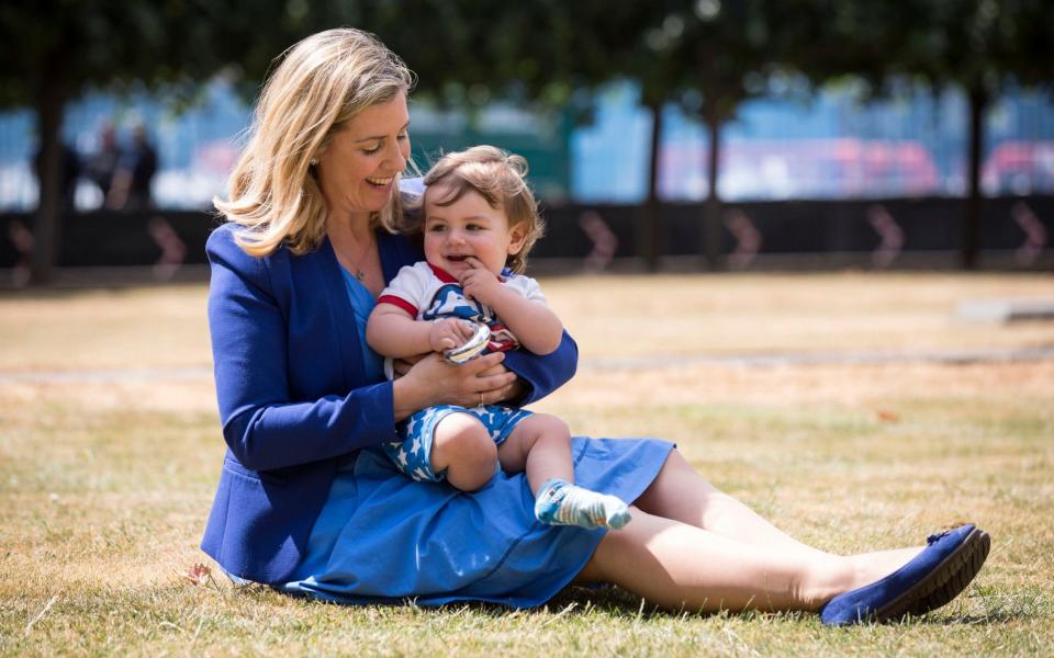 Andrea Jenkyns with her son Clifford