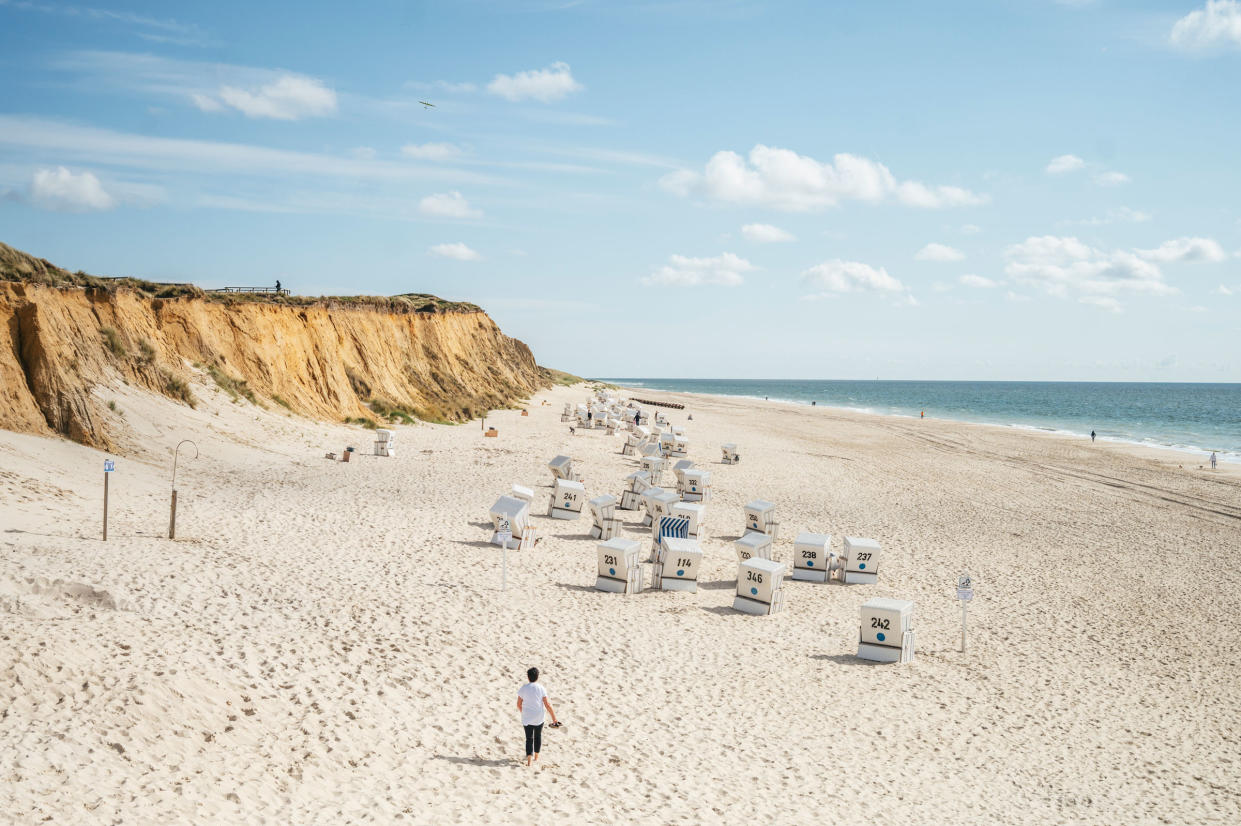 Beach in Kampen, Sylt, Germany.