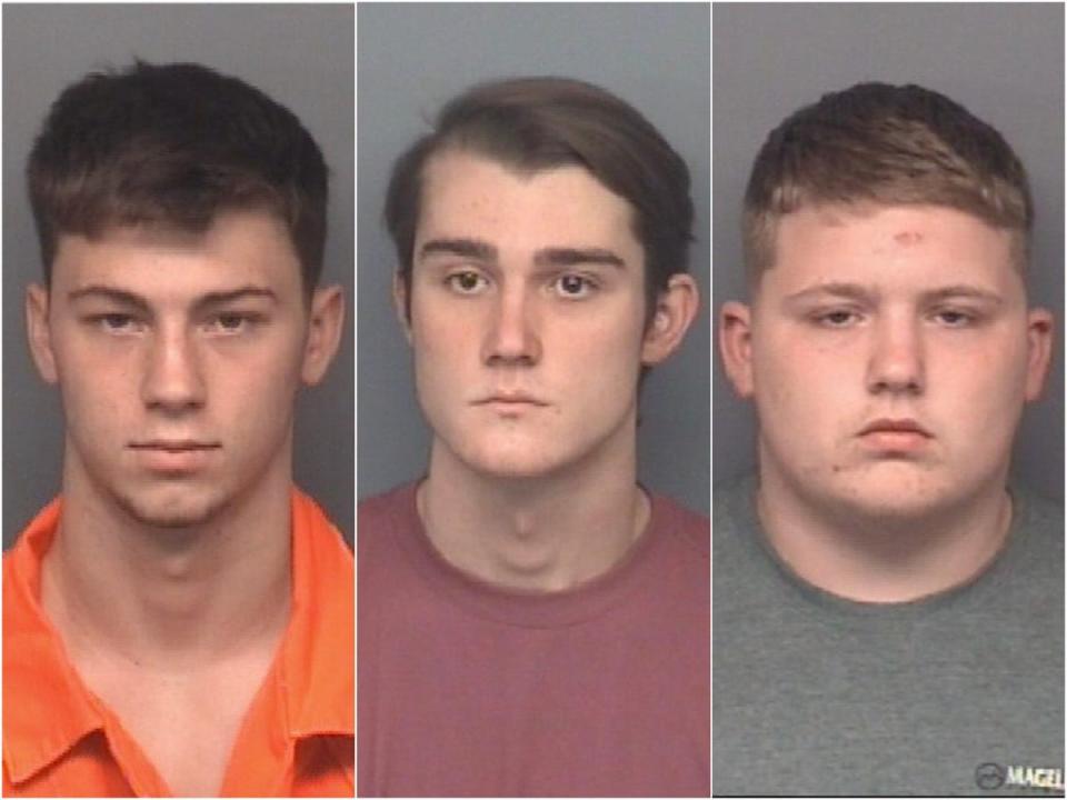 Reid Mitchell, 17, Ayden Holland, 17, and Logan Huber, 18, were arrested following the assault on Cole Hagan (Courtesy of the Lake Jackson Police Department)